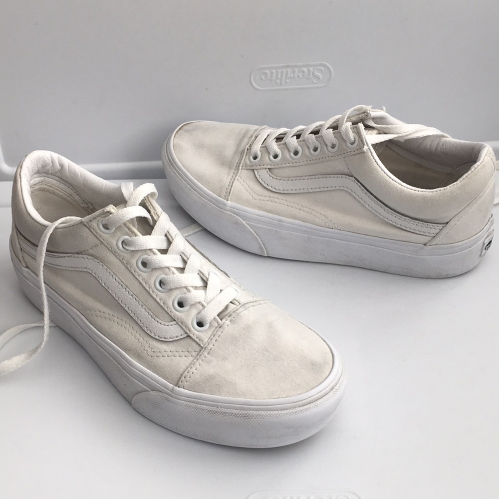 Vans off the wall canvas leather sneakers